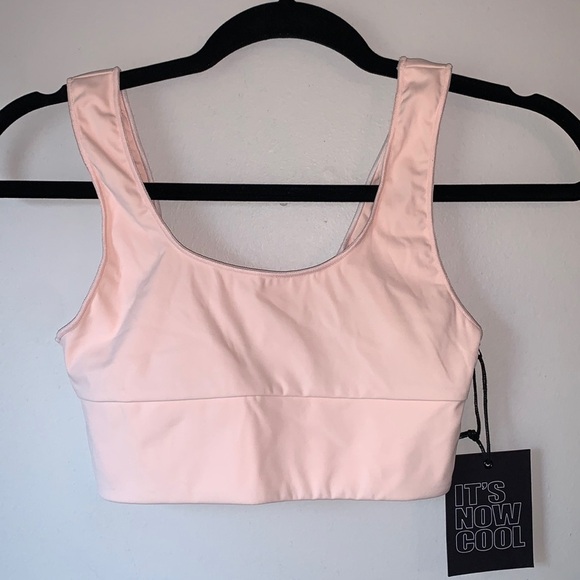 It's Now Cool Contour Crop Bikini Top in Blush - Picture 3 of 7